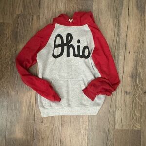 Ohio Red and Gray Hoodie